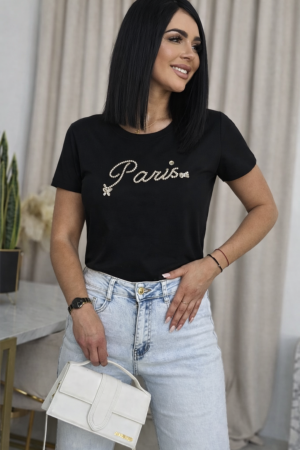 Тениска Paris - черно