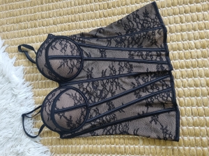 Черен дантелен корсет-  Elegance lace 